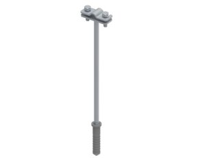 Držák vedení s hmoždinkou L250, drát 8/10mm, hmoždinka 60mm, StZn GROMTOR 311412