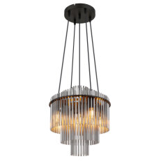 Závěsné svítidlo GORLEY černá matná 5x40W E14 IP20 GLOBO 15698H2