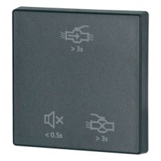 CWIZ-01/h9 Kryt RF tlačítka 55x55mm s potiskem symbolu zaplavení Černá Jet matná
