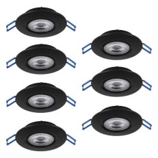 Vestavné svítidlo GEDREZ SET 7XLED-CCT d90 34,3W IP20 černá EGLO 300191