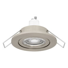 Vestavné svítidlo BARRANCO GU10 d84 IP44 matný nikl EGLO 902238
