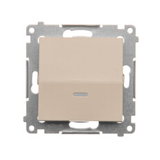 Přepínač střídavý, s orientačním LED, řazení 6So, 10AX, 250V krémová