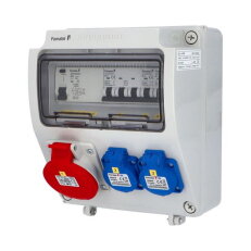 Zásuvková skříň FAMATEL vf165-4pol-6kA IP54 jištěná s chráničem 63/4/003-A