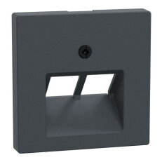 Centrální deska, Merten System M, RJ45, dvojitá, antracit, matný plast 298014