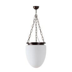 Závěsné svítidlo se skleněným stínidlem OSMONT MIRA R 13W IP40 E27 bronz