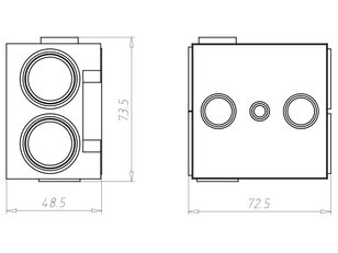Spojovací skříňka Betonbau B2, hloubka 48,5 mm do betonu KAISER 1262-60