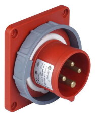 Vestavná přívodka 4x32A/IP67, rovná, 83x90, QuickCon. TP ELECTRIC 432-6-PV-Q-G