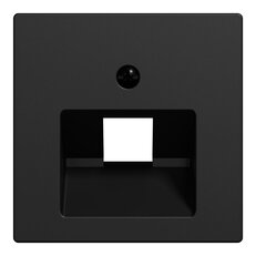 Centrální deska, Merten System M, RJ45, jednoduchá, černá matná MEG4521-0403