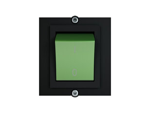 Uživatelský modul 1x vypínač 2pól. 1,0m H05VV-F4G1,5mm2, dutinky černá/zelená