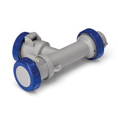 Dvojcestný adaptér 2P+E, 16A, 200/250V, IP66/IP67/IP69 SCAME 600.2505-062
