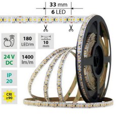 LED pásek SMD3528F 180LED/m 14,4W/m 1400lm/m IP20 DC24V 10mm 5m (ovoce)