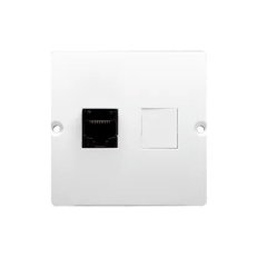 Jednonásobná počítačová zásuvka RJ45 kat. 5e, bílá KONTAKT SIMON BMF51.02/11