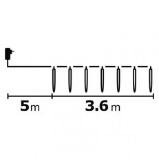 LED vánoční girlanda - 10x rampouch, studená bílá
