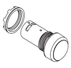Tlačítko CP12-30W-10 bílé, neprosv.