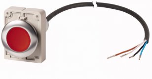 Eaton C30C-FD-R-K01-P65 Kompaktní zapuštěné tlačítko , bez aretace, červená, 1V