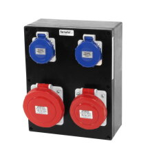 Krabice gumová IP65 RubberBOX 2x zás. 230V/16A/3p 1x16/5 1x32/5 FAMATEL