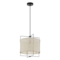 Závěsné svítidlo BRIDEKIRK 1xE27 d400 přírodní/černá 40W IP20 EGLO 43292