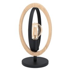 Stolní svítidlo BASILDON 1xE27 černá/dřevo 40W IP20 EGLO 43464