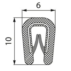 Chránič hran MCA 1,0-2,0mm RAL 7035 šedý