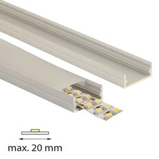Přisazený hliníkový profil PF 24x10 mm mléčný difuzor 1 m MCLED ML-761.008.43.1
