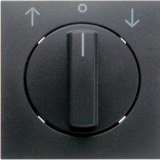 Centrální díl s otočn. knoflíkem pro otočný žaluziový spínač, S.1/B.x, antr. mat