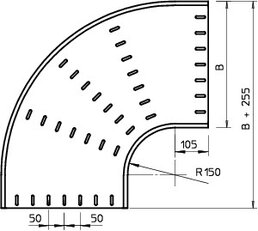 OBO 7126417 Oblouk 90° RB 90 840 FT