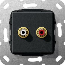 Cinch audio Gender changer vložka černá m GIRA 563110