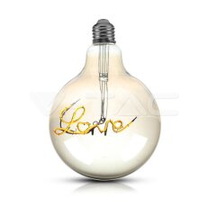 LED žárovka V-TAC 5W E27 Filament G125 Amber Glass 2200K VT-2205