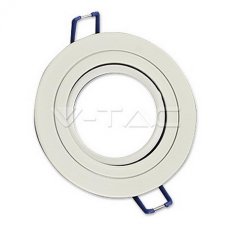 1 x GU10 Housing Round White,  VT-782