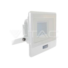 30W LED PIR Sensor Floodlight SAMSUNG CHIP White Body 3000K V-TAC SKU20274