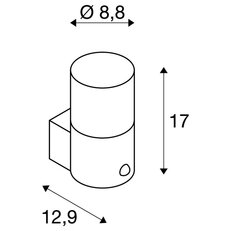 GRAFIT E27 round Sensor, nástěnné přisazené svítidlo antracit SLV 1006179