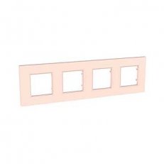 Schneider MGU4.708.37 Krycí rámeček Quadro čtyřnásobný, Salmon