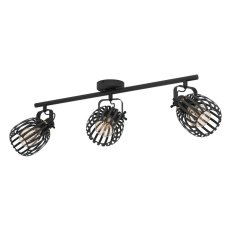 Bodové svítidlo GIRONA E27 černá/kartáčovaná mosaz 3X40W IP20 EGLO 900663