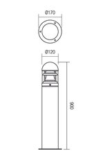 Sloupkové svítidlo ARGO ST90 E27 1X42W IP54 DG REDO 9945