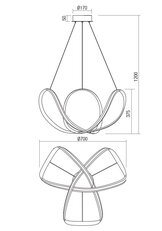 Závěsné svítidlo NUCLEO SU LED 50W D700 3000K BRONZE REDO 01-1785