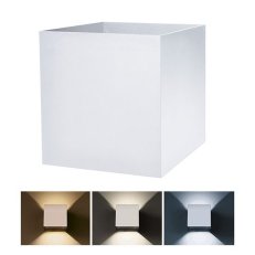 LED venkovní nástěnné osvětlení Parma, 6W, 360lm, 10-110°, bílá SOLIGHT WO801-W