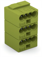 Konektor (zásuvka) PUSH WIRE d0,8 mm světle zelená 7pól. WAGO 243-747