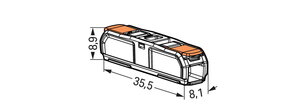 Krabicová svorka Inline s páčkou, 2x 0,34-4mm2 (CYA) WAGO 221-2401