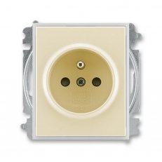 ABB ELEMENT Zásuvka chráněná s clonkami slonová kost/led. bílá 5519E-A02357 21