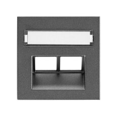 Kryt datové zásuvky 2x RJ45 UAE SFB, popisové pole, antracit SCHRACK EV114012--