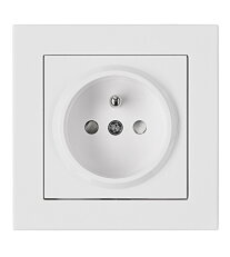 Set zásuvky ČSN bezpečnostní clonka, bezšroubové svorky,bílá SCHRACK EV106151B-