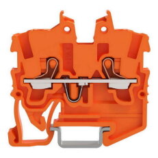 2vodičová průchozí svorka Mini, s ovládacím tlačítkem, 1 mm2, Oranžová