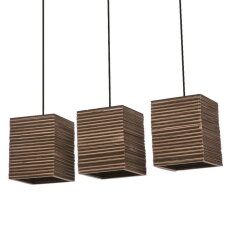 Závěsné svítidlo LEDVANCE Decor Cardboard Square Pendant 3XE27 Brown
