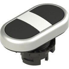 Dvojité tlačítko d22mm, plast, chrom, IP67 PIZZATO E21PDRL90121