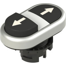 Dvojité tlačítko d22mm, plast, chrom, IP67 PIZZATO E21PDSL9AAAB