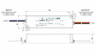 LED Driver 200W/P IP67 24V (ZPV-200-24), GREENLUX GXLD317