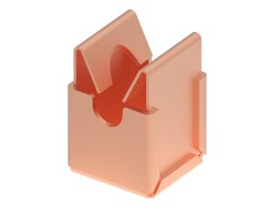 Držák vedení KLIK na drát 8mm, závit M6, cihlový, materiál StCu GROMTOR 314016