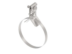 Svorka na potrubí univerzální s upínacím šroubem na drát 8/10mm, d80-130mm, Inox