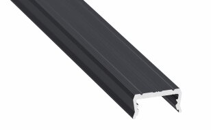 Přisazený hliníkový profil AL-PROFIL ATOM ROCK ANTHRACITE LACQUERED 1M GXLP1134