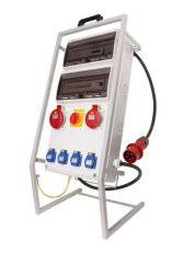 Zásuvková skříň FAMATEL vf62525 IP54 jištěná s chráničem 63/4/003-A na stojanu